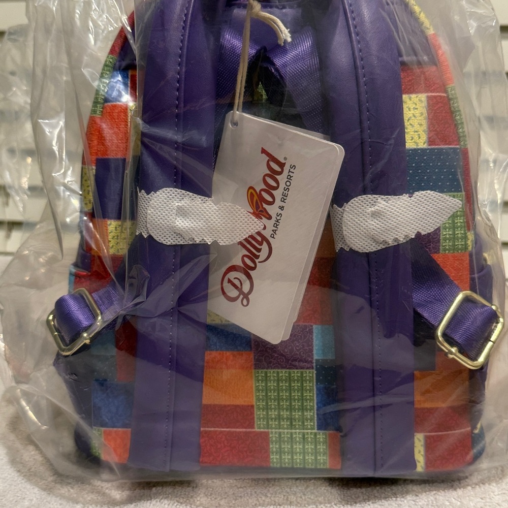 Loungefly Dolly Parton Coat of Many Colors Backpack + Wallet NWT Dollywood Excl - Picture 5 of 7